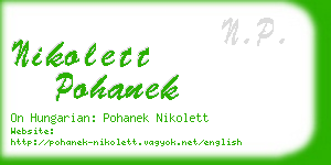 nikolett pohanek business card